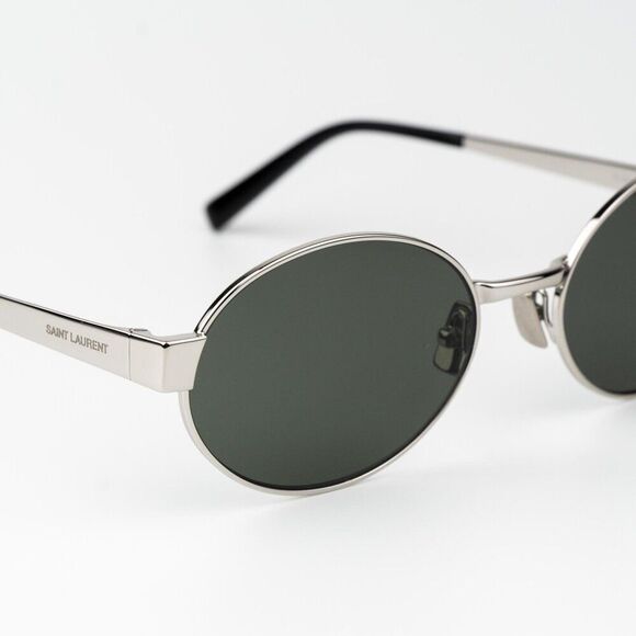 Saint Laurent Women Sunglasses Silver Grey Oval SL692 002 BRAND NEW main image 9